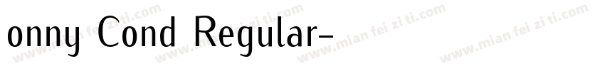 onny Cond Regular字体转换